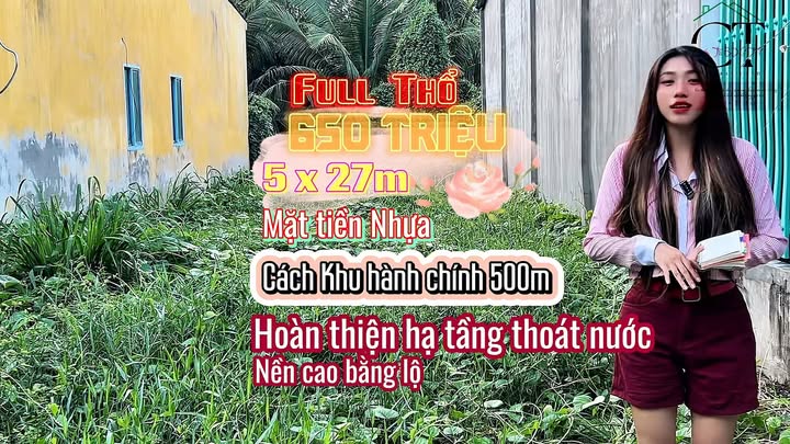 Đất nền Tân Hùng, Tiểu Cần 133m² giá 650 triệu - Đầu tư sinh lời ngay!
