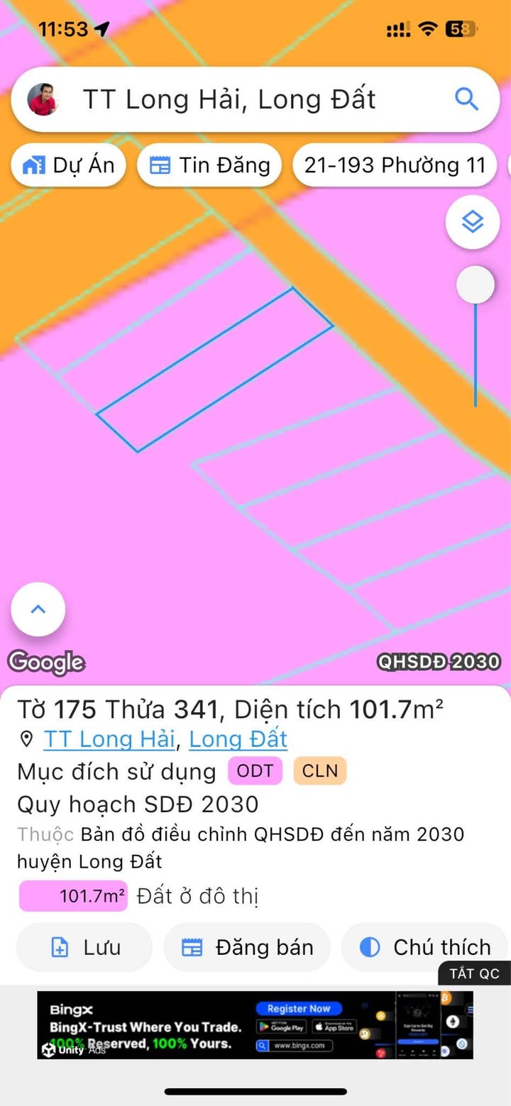 Đất nền Bà Rịa - Vũng Tàu 105m² chỉ 1.65 tỷ - Cơ hội vàng gần biển Long Hải!