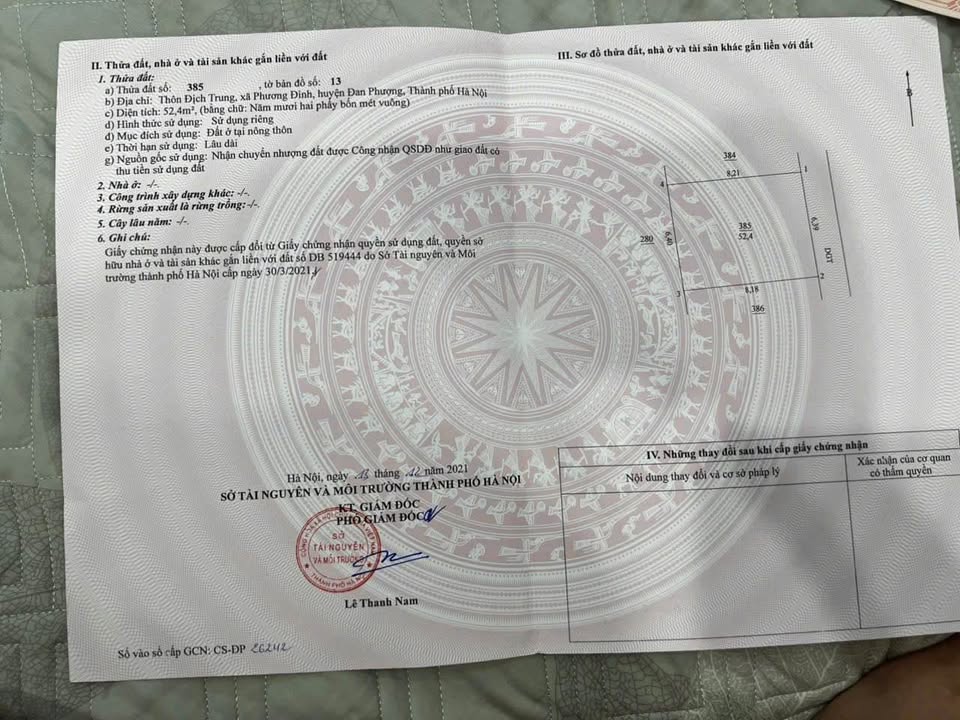 Đất nền Phương Đình 52,4m² - Chính chủ bán, mặt tiền rộng, vị trí đẹp!