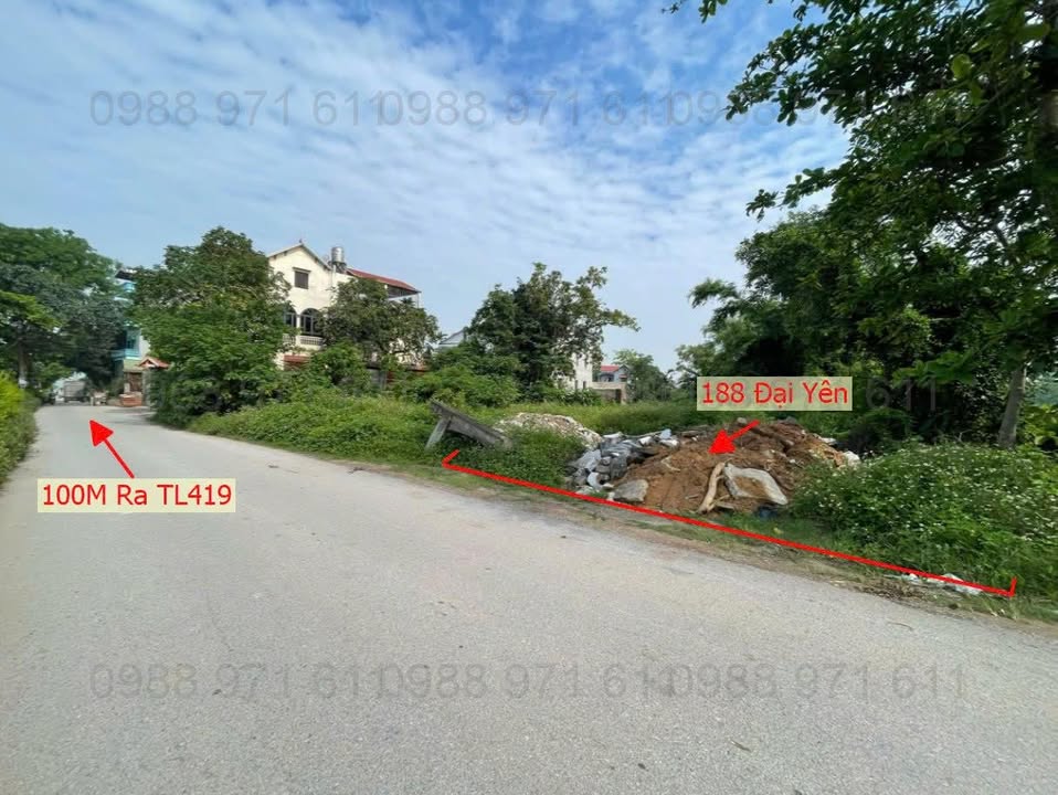 Đất thổ cư Đại Yên 188m² - Vị trí đắc địa, bán gấp!