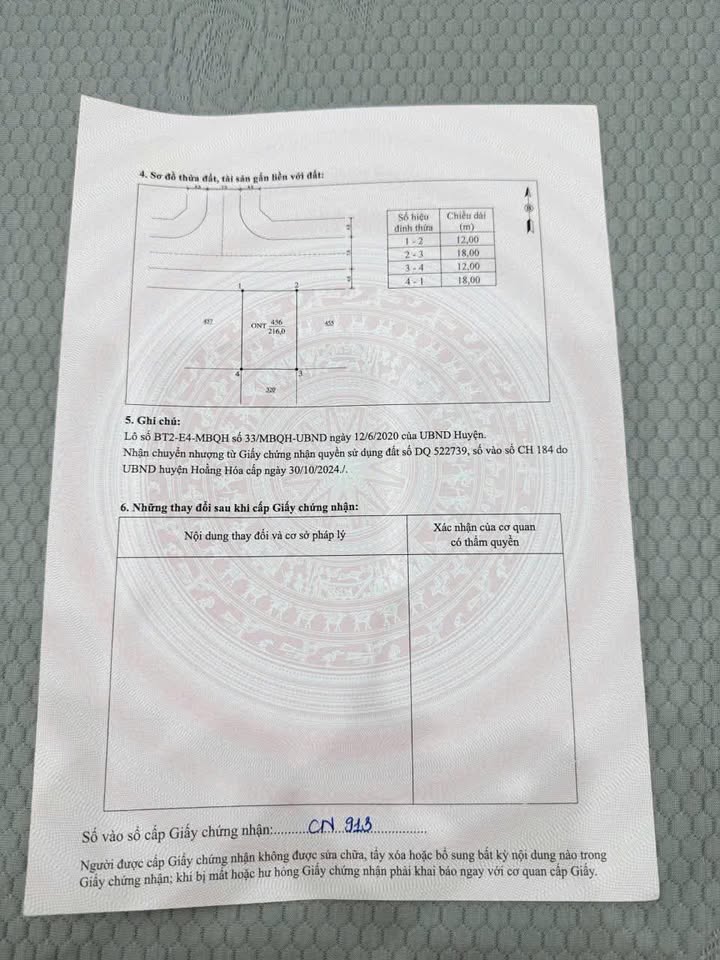 Biệt thự BT2-E4 Mb33 Hoằng Ngọc 216m² giá 1.9 tỷ - Cơ hội đầu tư hoàn hảo!