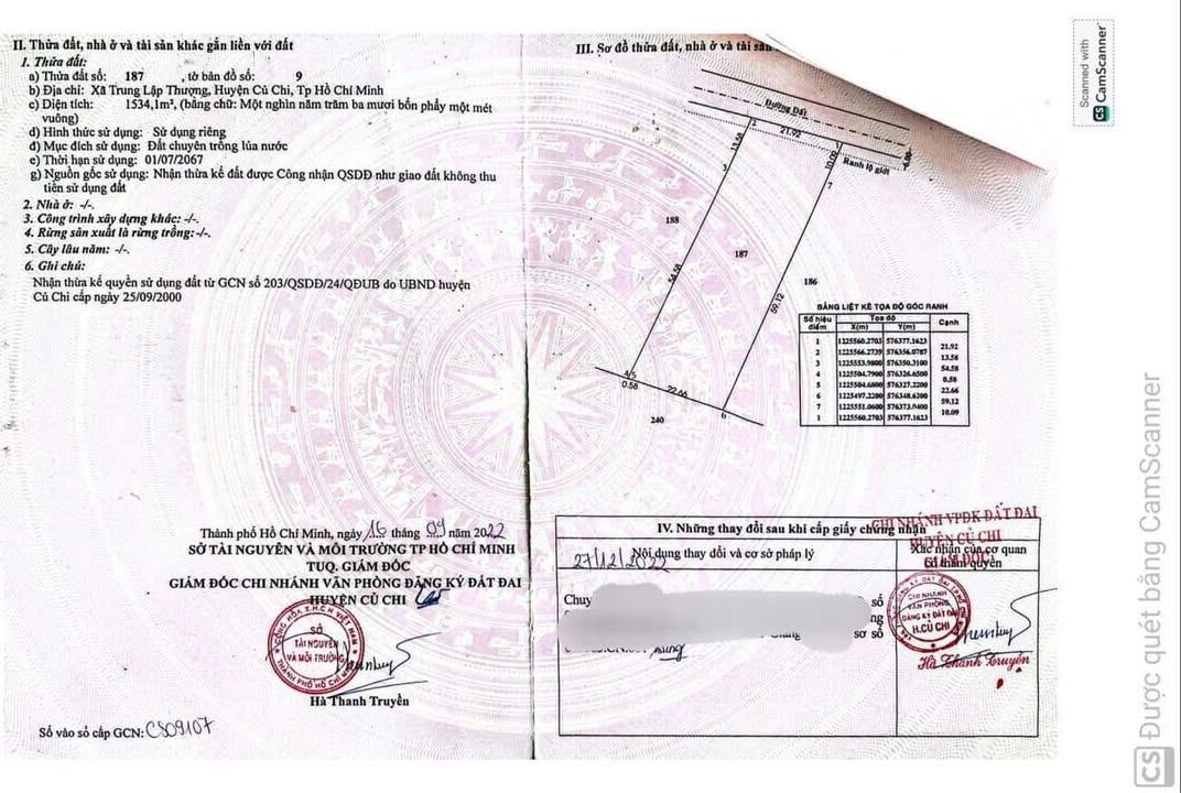 Đất nền xã Thái Mỹ, Củ Chi 1534m² giá 1.65 tỷ - Đầu tư sinh lời ngay!