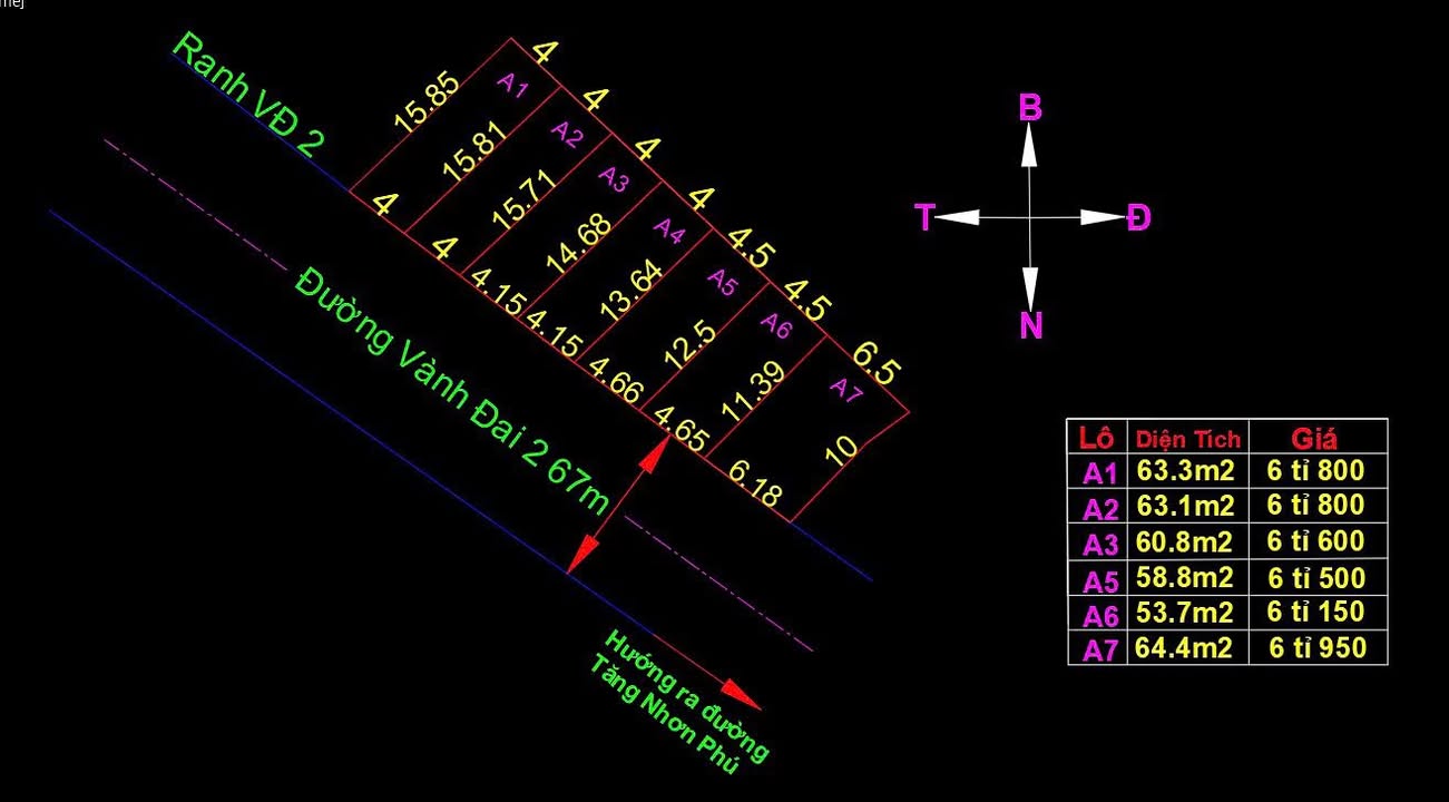 Đất nền Tăng Nhơn Phú B, Thủ Đức 53m² giá 6.15 tỷ - Tiềm năng sinh lời cao!