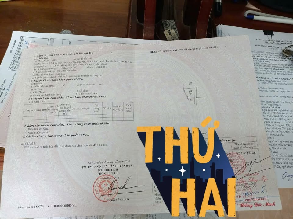 Đất nền Tân Phú Mỹ, Ba Vì 190m² giá 4.75 tỷ - Vị trí đắc địa gần chợ!