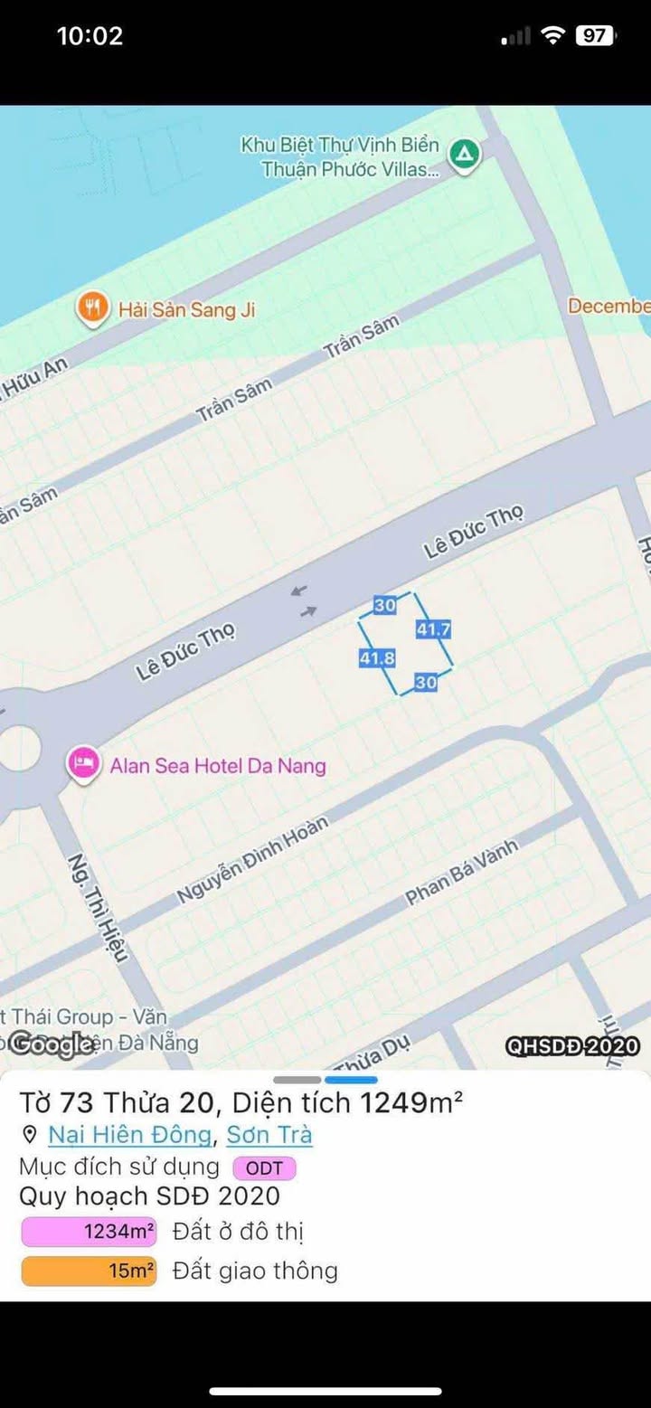 Đất mặt tiền Lê Đức Thọ, Đà Nẵng 1250m² giá 37.5 tỷ - Kết nối Sơn Trà & Thanh Khê!