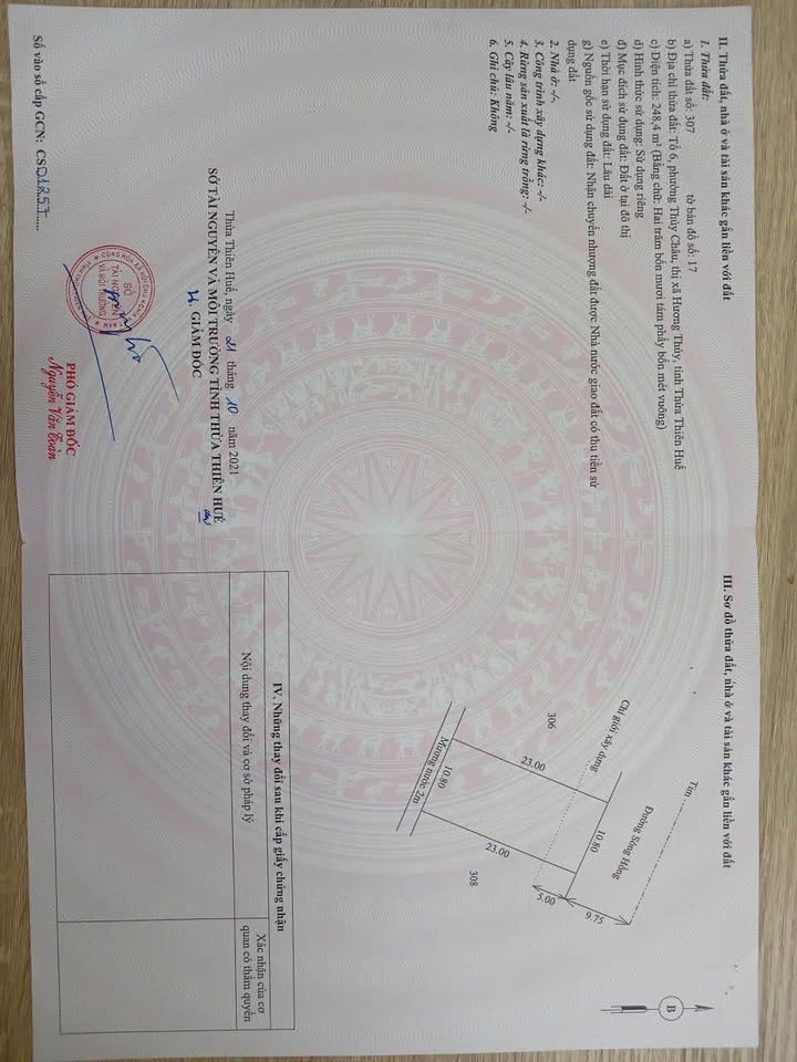 Đất nền mặt tiền Sóng Hồng Hương Thủy 108m² - Giá thỏa thuận hấp dẫn!