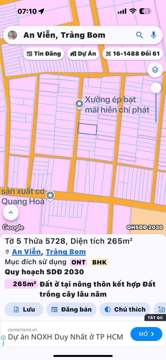 Đất thổ cư An Viễn Trảng Bom 276m² giá chỉ 2 tỷ - Cơ hội đầu tư hấp dẫn!