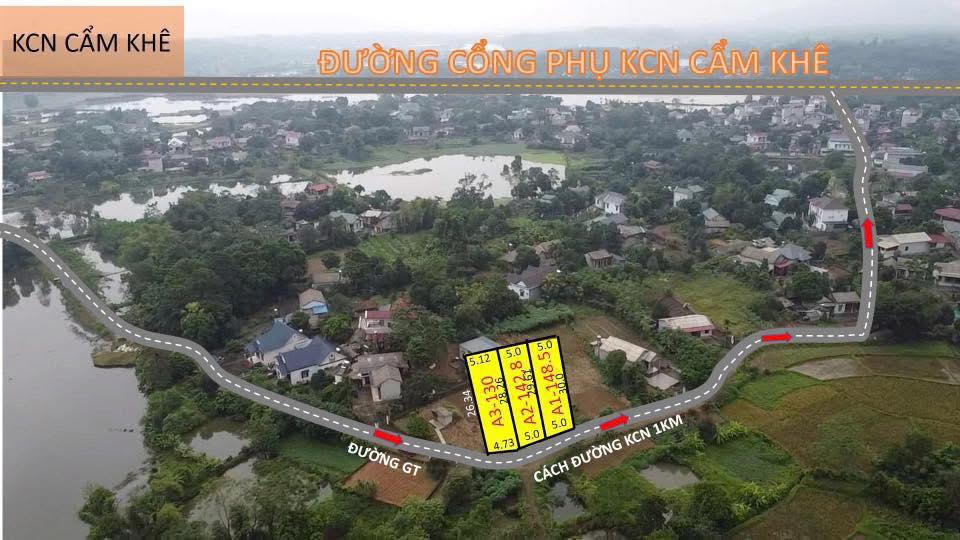 Đất nền Cấp Dẫn Cẩm Khê 130m² giá 400 triệu - Cơ hội đầu tư hấp dẫn!