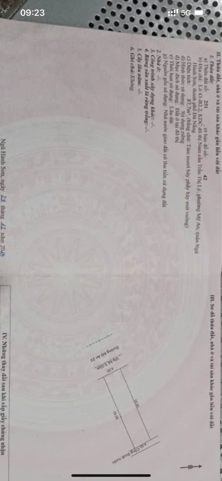 Nhà phố đường Mỹ An 23, quận Ngũ Hành Sơn 88m² - Vị trí sát sông, gần biển!