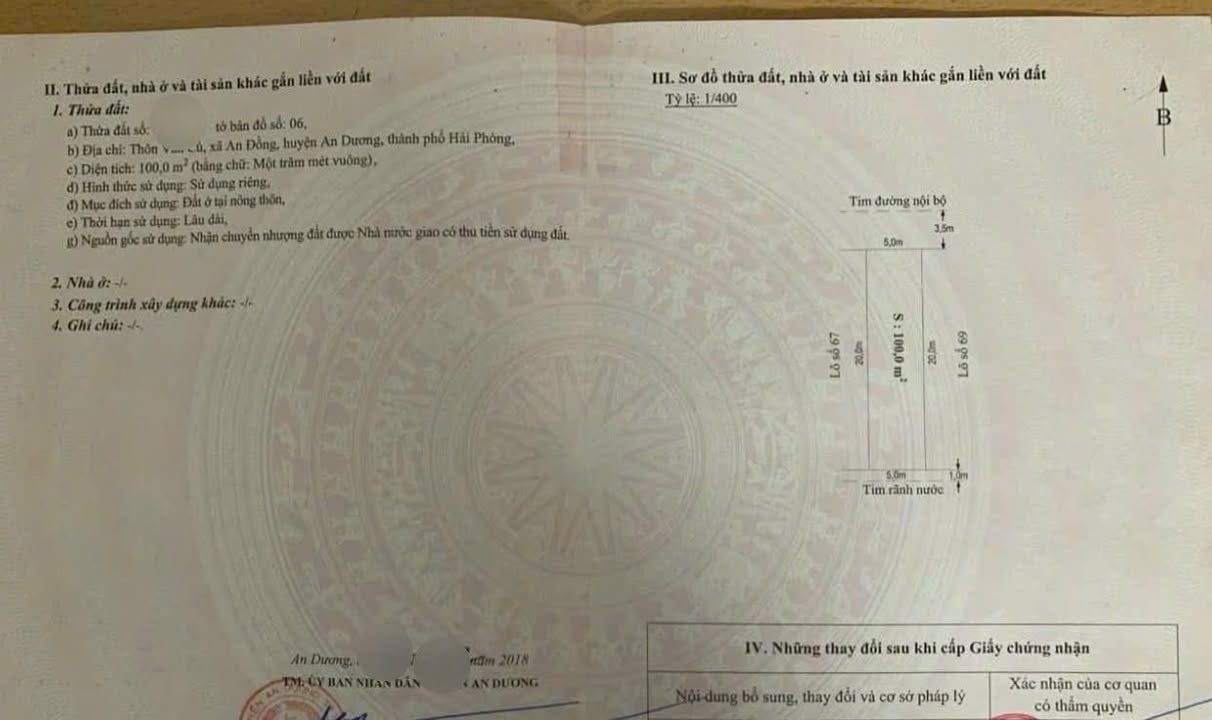 Đất nền An Đồng, An Dương 100m² giá 2.9 tỷ - Đầu tư sinh lời ngay!