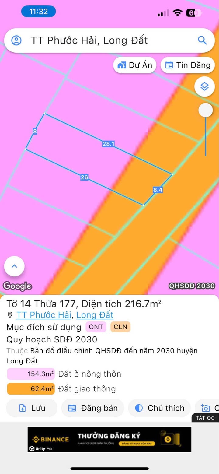 Đất nền Phước Hải, Đất Đỏ 216m² giá 1.45 tỷ - Đầu tư tiềm năng ngay hôm nay!