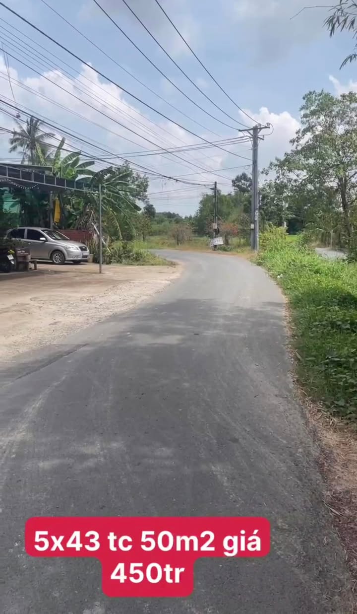 Đất nền Châu Thành Tây Ninh 50m² giá 450 triệu - Vị trí đẹp, sổ hồng chính chủ!