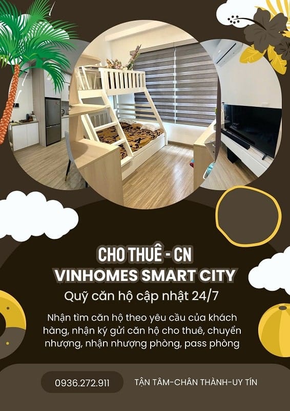 Căn hộ cho thuê Vinhomes Smart City Tây Mỗ 25-75m² giá từ 5.5 triệu - Nhanh tay chọn ngay!