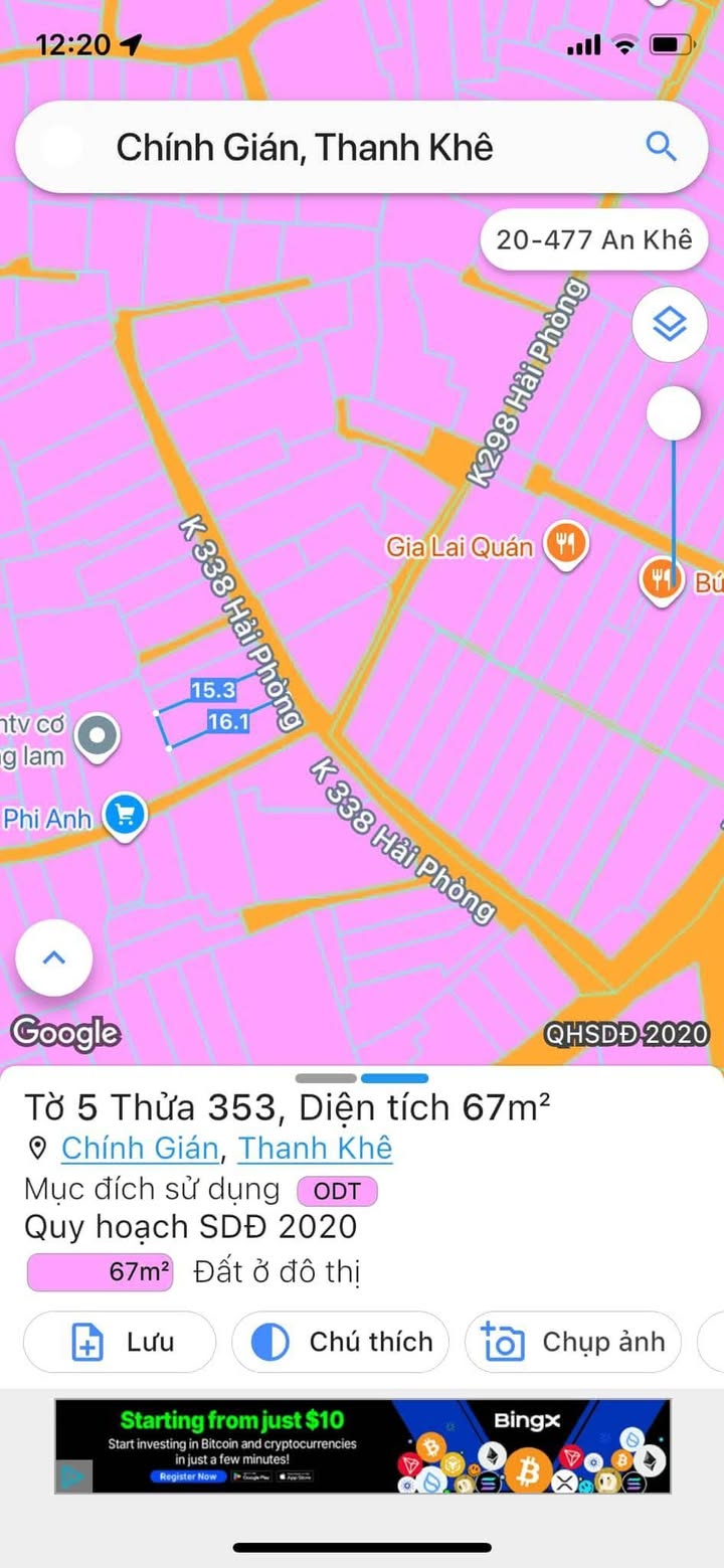 Đất kiệt 338 Hải Phòng, Đà Nẵng 67m² giá 3 tỷ - Vị trí siêu đẹp, ô tô vào tận nơi!