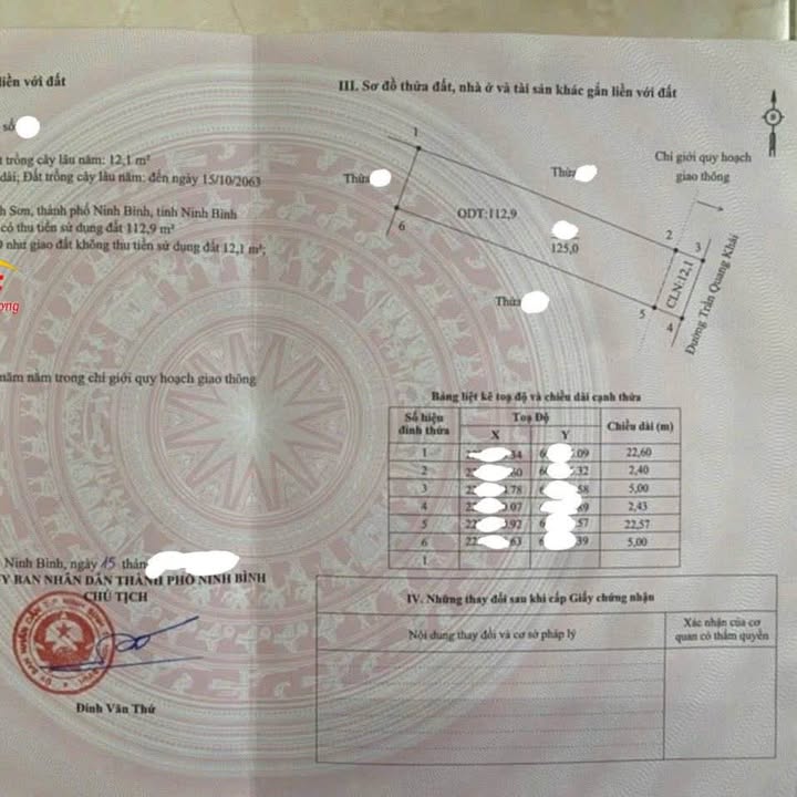 Đất Ninh Sơn 122m² giá thỏa thuận - Hướng Đông Nam, mặt tiền 5m