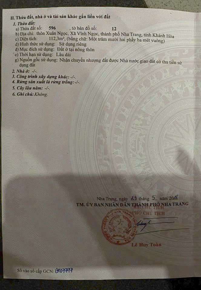 Đất nền đường A1, Vĩnh Ngọc, Nha Trang 112m² giá 1.05 tỷ - Kinh doanh lợi nhuận cao!