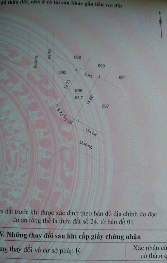 Đất dịch vụ Di Trạch, Hoài Đức 81.7m² - Vị trí đẹp, giá đầu tư hấp dẫn!