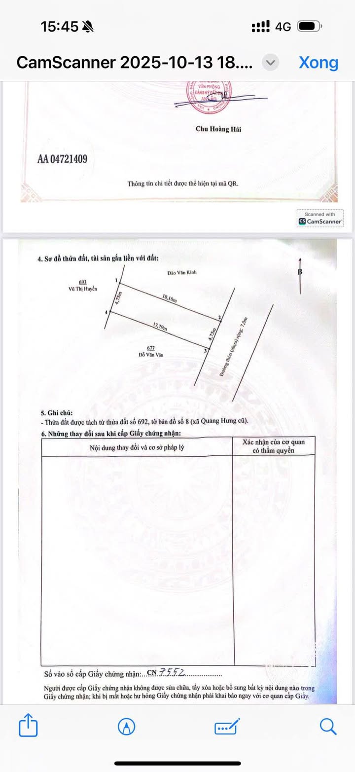 Đất nền Quang Trung An Lão 85m² giá 1 tỷ - Mặt đường trục thôn thuận tiện!