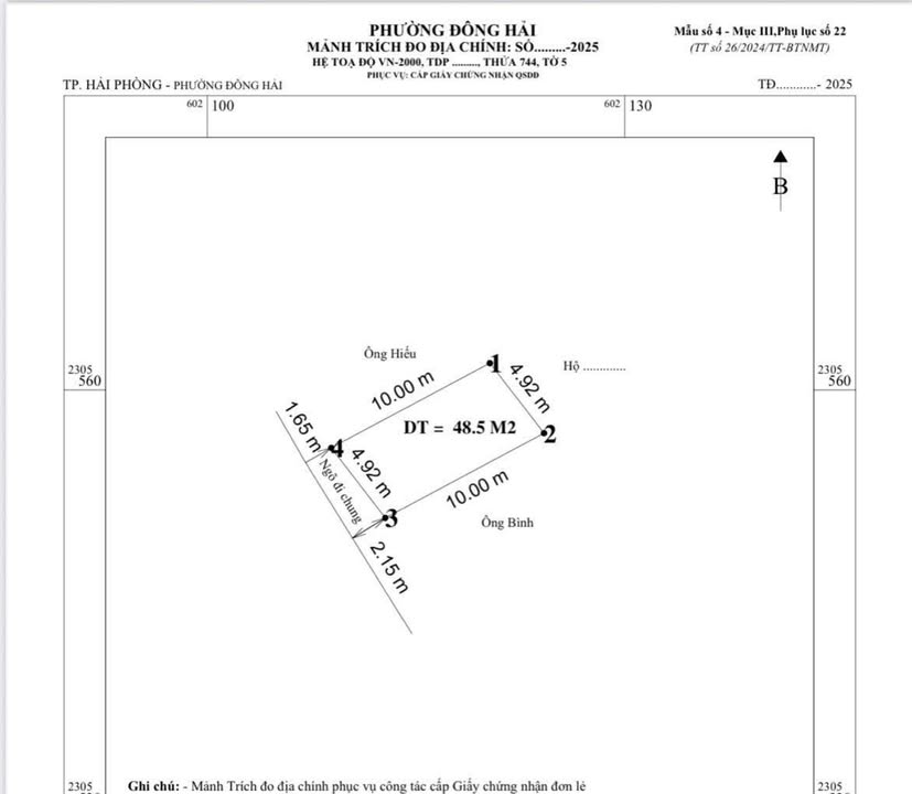 Đất nền đường Bùi Tự Nhiên, Đông Hải 48m² giá 1.58 tỷ - Cơ hội đầu tư tuyệt vời!