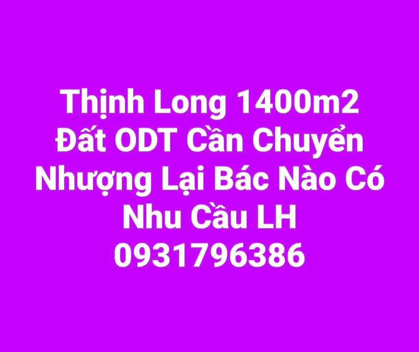 Đất thổ cư ODT 1400m² tại Thịnh Long, Hải Hậu - Tiềm năng đầu tư lớn!