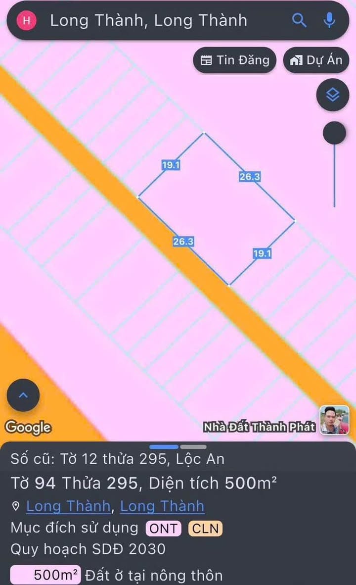 Đất nền Lộc An, Long Thành 500m² giá 6.35 tỷ - Sổ đỏ chính chủ