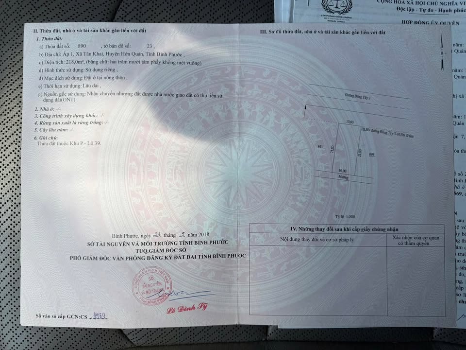 Đất nền TTHC Tân Khai 200m² giá 1.05 tỷ - Cơ hội đầu tư tuyệt vời!