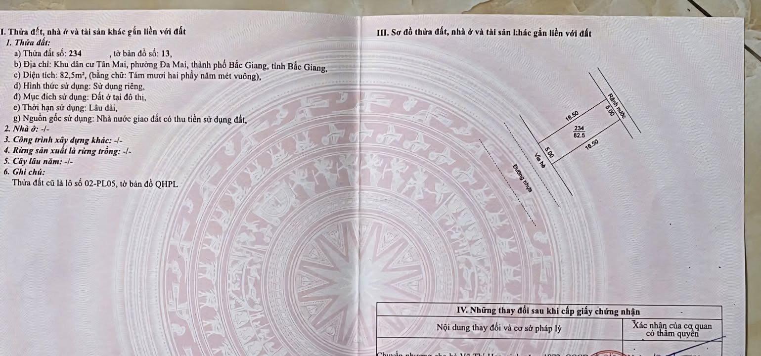 Đất nền Đa Mai Bắc Giang 82.5m² giá 2 tỷ - Không lỗi phong thủy, đầu tư ngay!