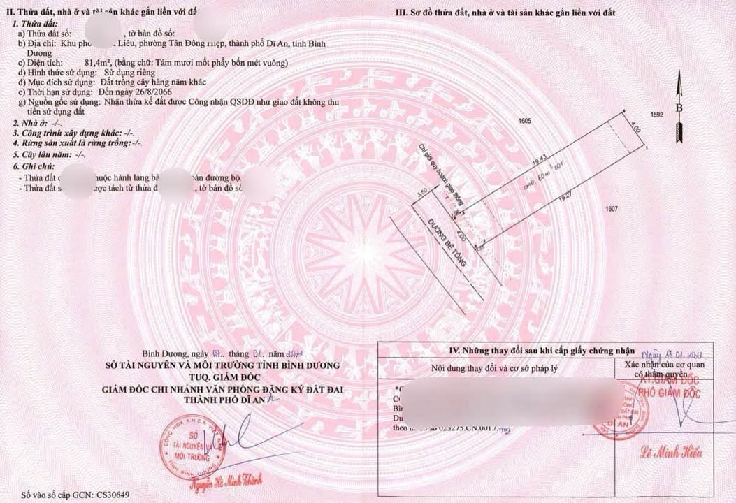 Đất nền khu phố Chiêu Liêu, Tân Đông Hiệp 81m² chỉ 3.05 tỷ - Sổ hồng riêng, kinh doanh tốt!