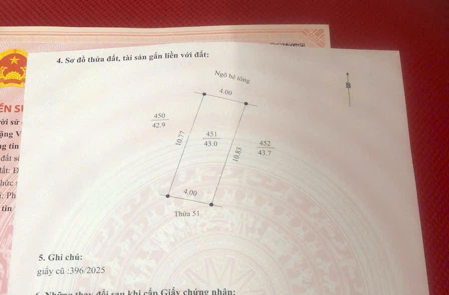 Đất nền ngõ Nguyễn Khuyến, Cẩm Thượng, Hải Dương 43m² - Giá 1.25 tỷ - Đầu tư sinh lời ngay!