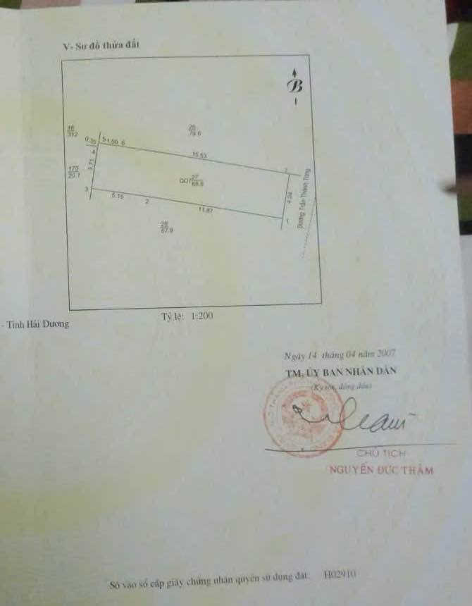 Đất FrontHouse Trần Thánh Tông Hải Tân 68m² giá 3.44 tỷ - Kinh doanh sầm uất!