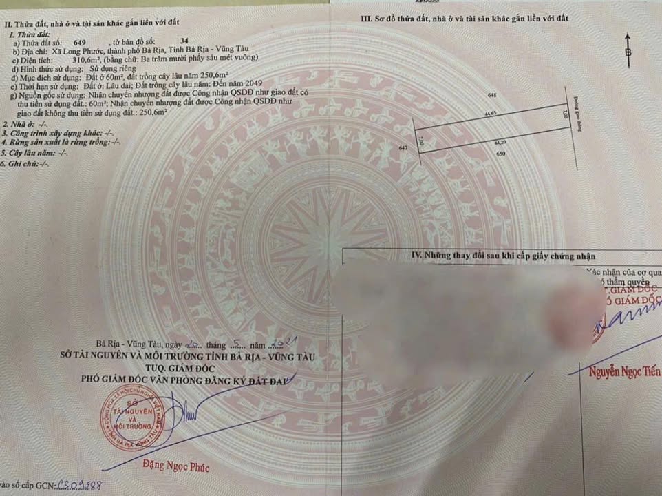 Đất nền mặt tiền Hương Lộ 3, Long Phước 315m² giá 1.9 tỷ - Cơ hội đầu tư tuyệt vời!