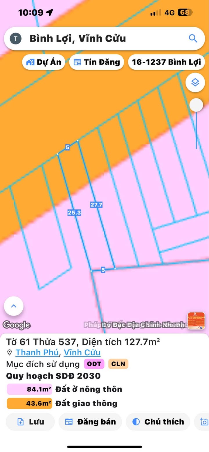 Đất nền Củ Chi 300m² giá thỏa thuận - Mặt tiền Tỉnh Lộ 7