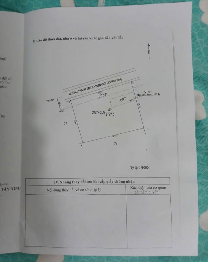 Đất mặt tiền đường nhựa xã Thành Long, Tây Ninh 4275m² - Giá chỉ 4.125 tỷ!
