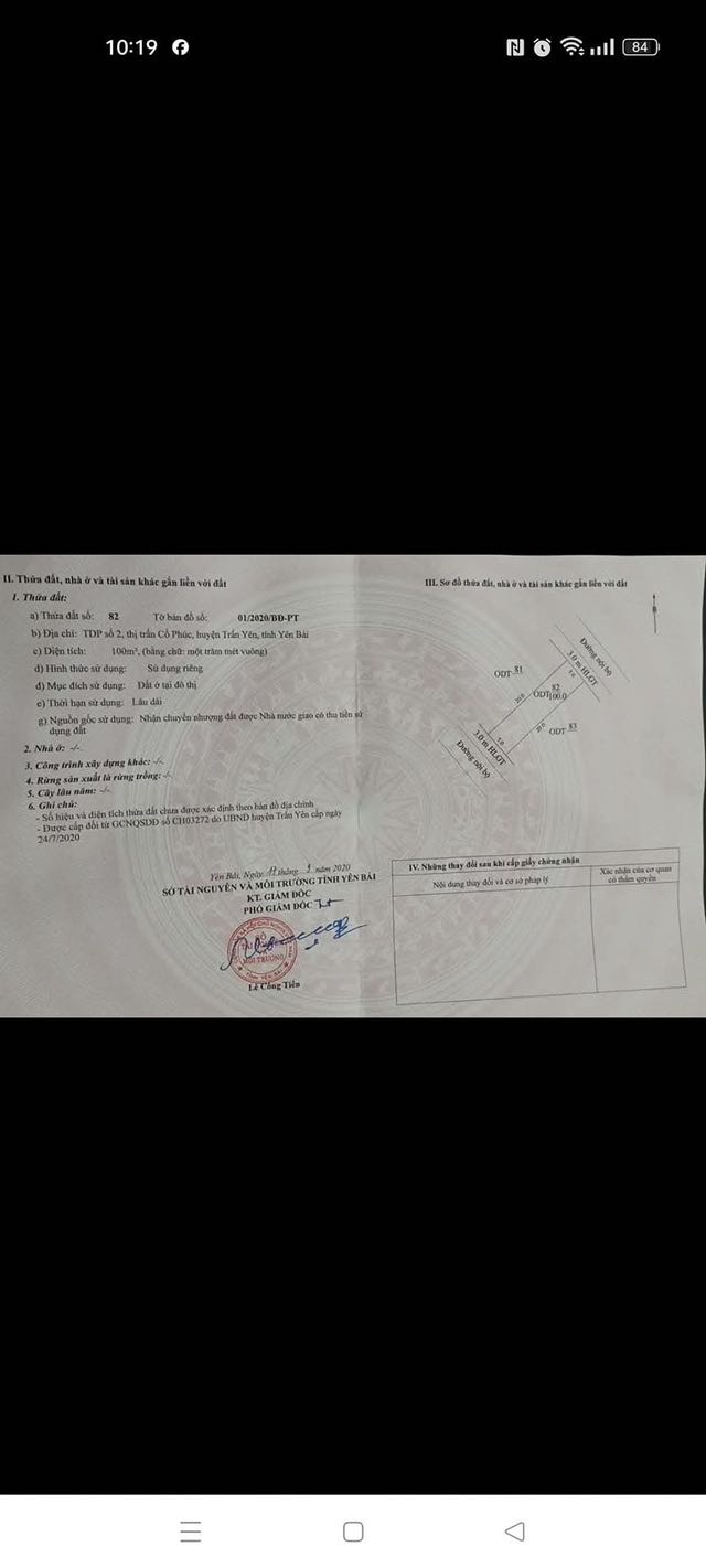 Đất nền Cổ Phúc, Trấn Yên 100m² - Sổ đỏ chính chủ, không qua trung gian!