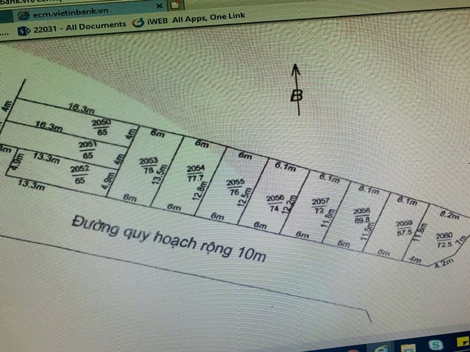 Đất thổ cư phường Quyết Thắng 76m² giá 1 tỷ - Mặt tiền 6m, dân cư đông đúc!