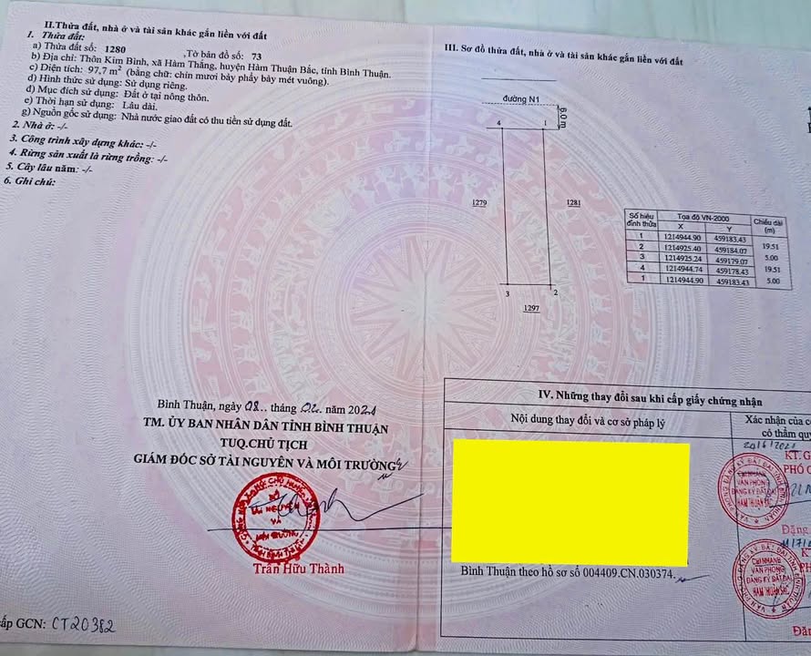 Đất ODT Phường Hàm Thắng 97m² giá 750 triệu - Đầu tư an toàn tại Nam An Eco Town!