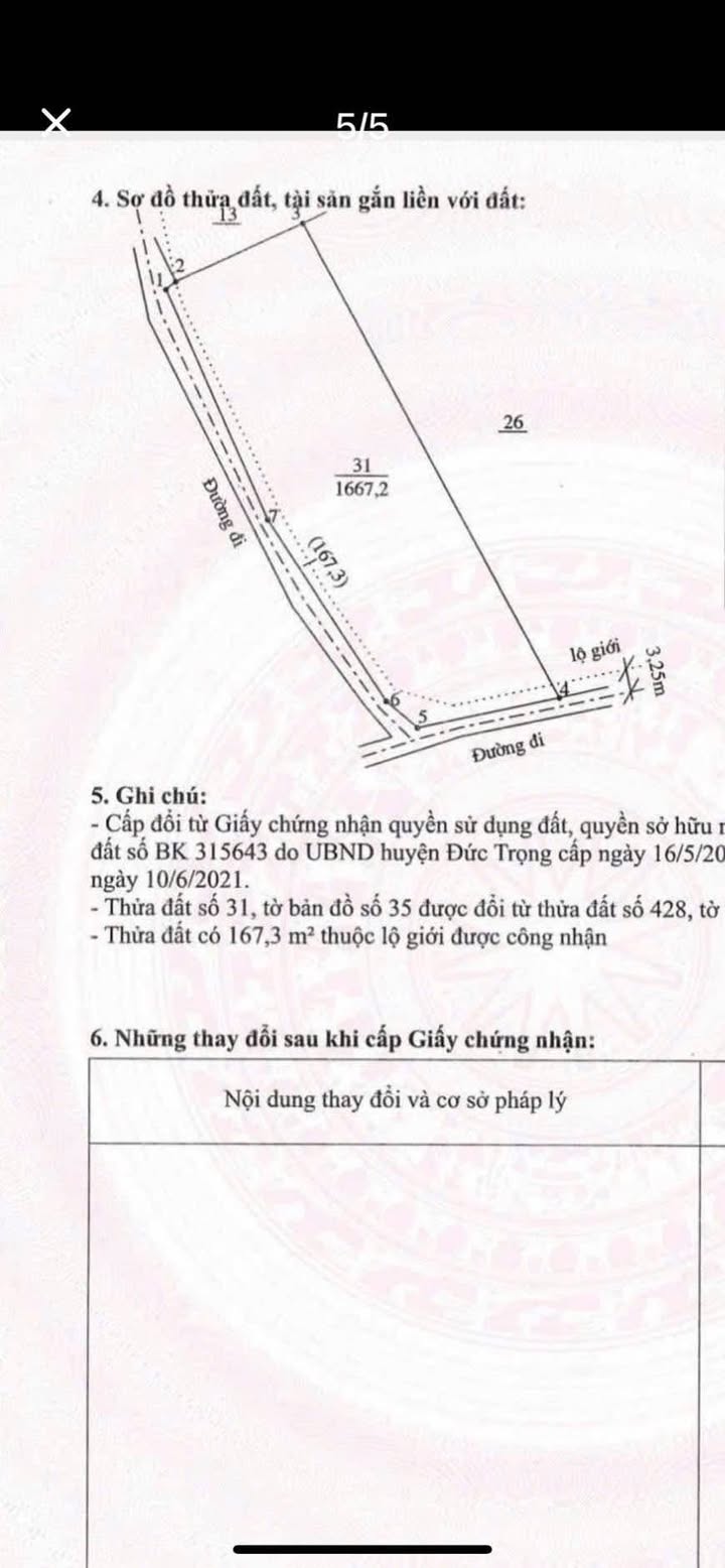 Đất nền 1667m² tại Liên Hiệp, Đức Trọng - Giá chỉ 3.5 tỷ, sẵn nhà nghỉ dưỡng!