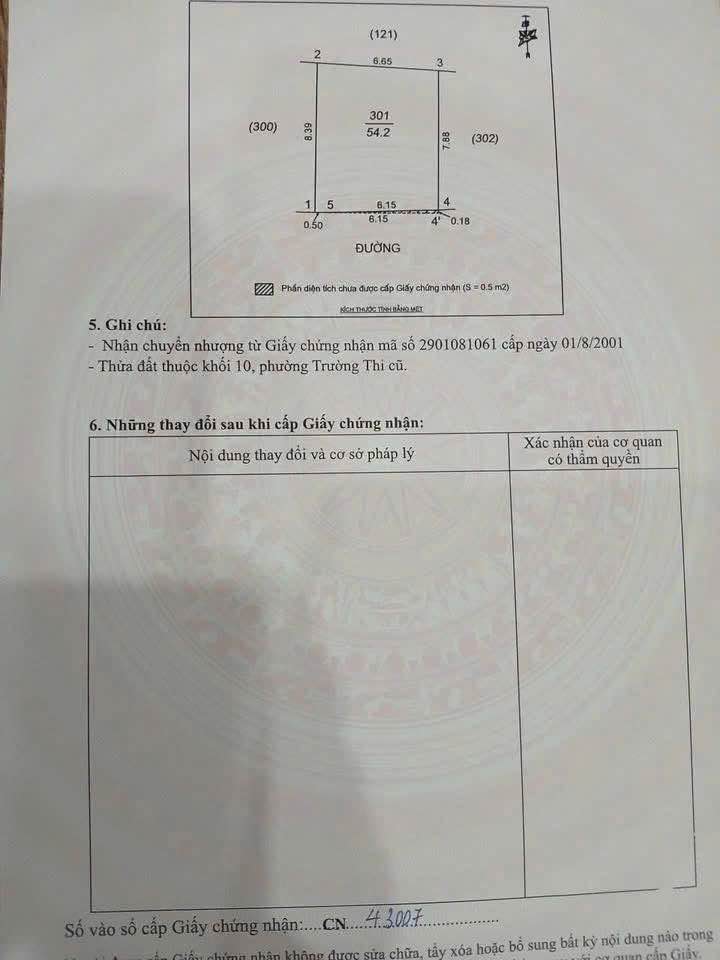 Đất nền Trường Thi Vinh 53,2m² - Gần chợ và trường học, giá chỉ 3,5 tỷ!