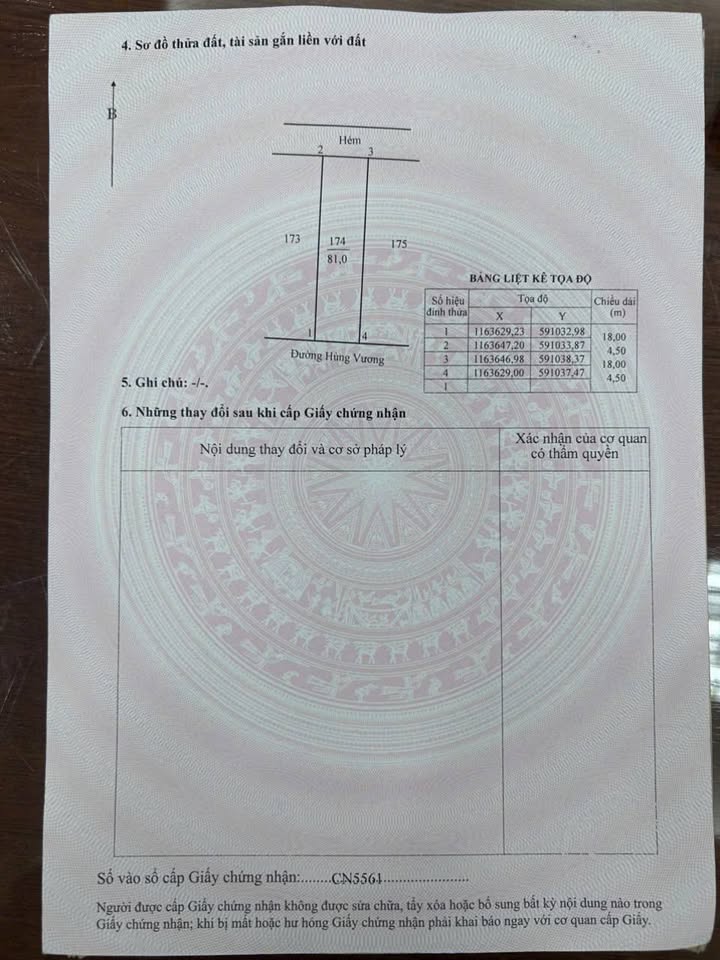 Đất nền đường Hùng Vương, xã Tháp Mười, Đồng Tháp - Diện tích 81m², giá thỏa thuận!