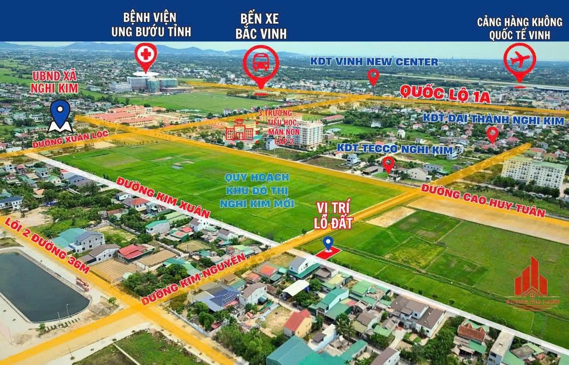 Đất nền mặt đường Kim Xuân, Nghi Kim 125m² - Vị trí đắc địa cách chợ chỉ 100m!