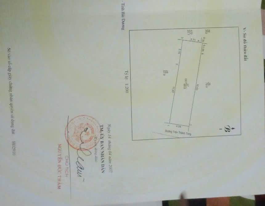 Đất mặt đường Trần Thánh Tông, Hải Dương 68m² giá 3.4 tỷ - Vị trí thuận lợi kinh doanh!