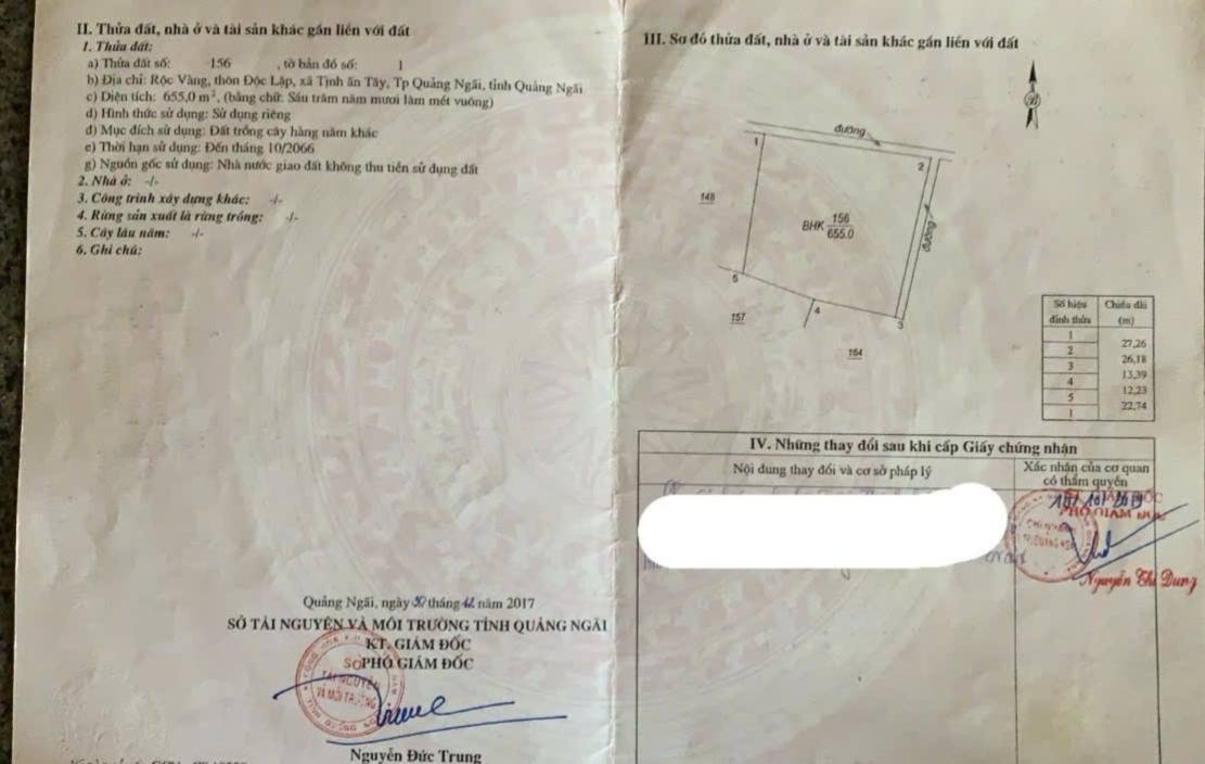 Đất nền Trương Quang Trọng Quảng Ngãi 655m² giá chỉ 2xx triệu - Cơ hội đầu tư lý tưởng!