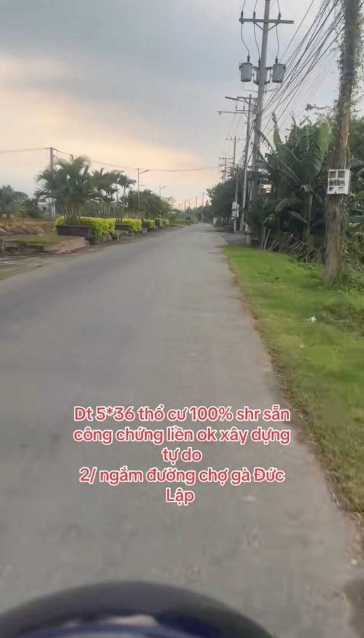 Đất thổ cư 100% tại xã Đức Lập, 180m² chỉ 850 triệu - Cơ hội đầu tư tuyệt vời!