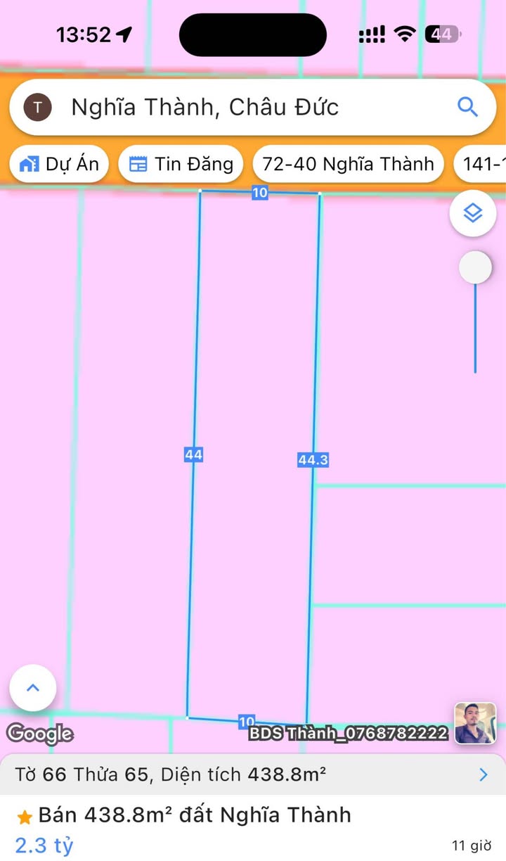 Đất nền Nghĩa Thành, Châu Đức 540m² giá chỉ 2.3 tỷ - Cơ hội đầu tư tuyệt vời!