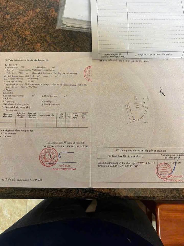 Đất nền phường Việt Hòa, TP Hải Dương 74.8m² chỉ 900 triệu - Sổ đỏ chính chủ!