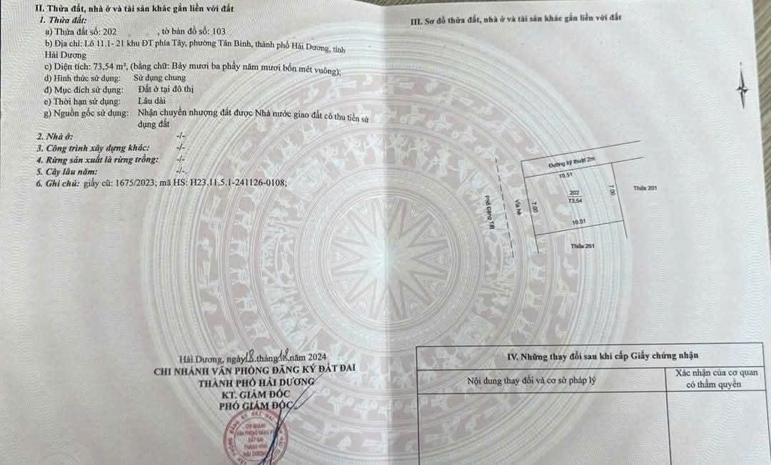 Đất xẻ khe Phố Đặng Tất, Tân Bình, Hải Dương 73m² giá chỉ 5 tỷ - Cơ hội đầu tư tuyệt vời!