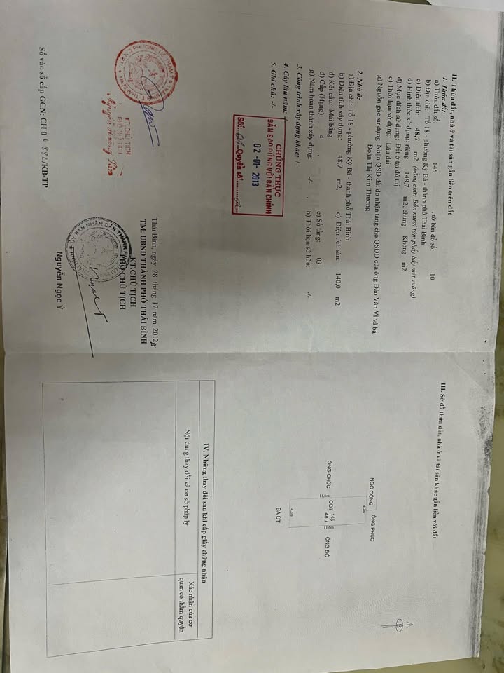 Nhà 3 tầng 1 tum tại Kỳ Bá, Thái Bình 50m² giá 2 tỷ - Dọn vào ở ngay!