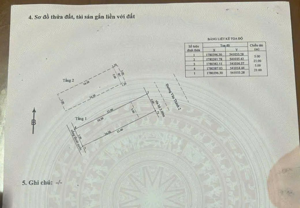 Nhà 2 tầng mặt tiền đường Văn Thánh 2, Đà Nẵng 105m² - Giá chỉ 4.45 tỷ thương lượng!