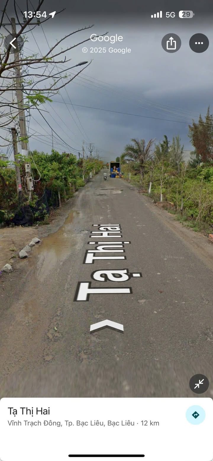 Đất nền mặt tiền đường Tạ Thị Hai, phường Vĩnh Trạch Đông, 16,200m² - Đầu tư sinh lời cao!