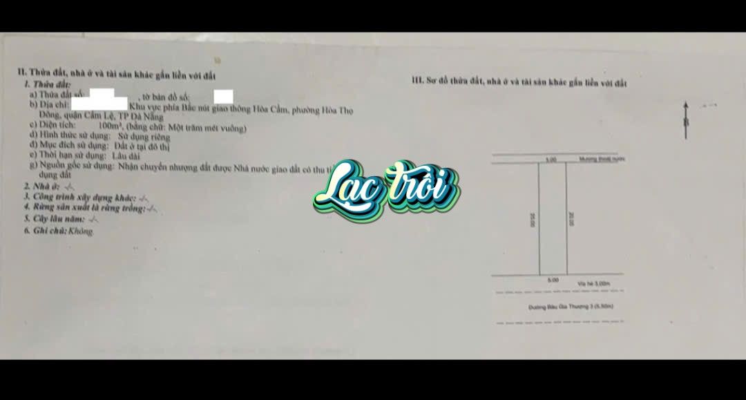 Đất mặt tiền đường Bầu Gia Thượng 3, Cẩm Lệ, 100m² giá 4 tỷ - Đầu tư sinh lời cao!